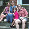 Andre & family on Alison's steps.JPG (69858 bytes)